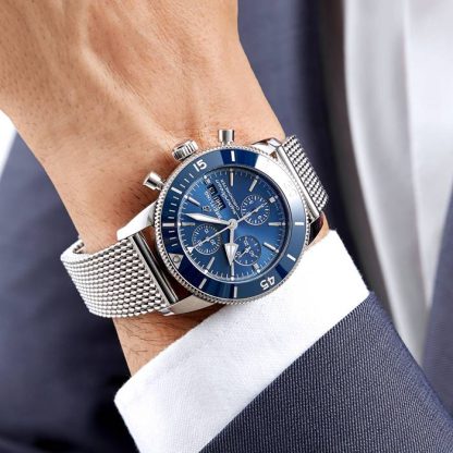 Orologio Breitling Superocean Heritage Chronograph 44 in acciaio inossidabile A13313161C1A1 - immagine 5