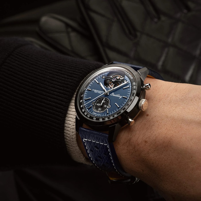 Orologio Breitling Top Time B21 Shelby Cobra Tourbillon 44mm Uomo Blu SB21251A1C1X1 - immagine 5
