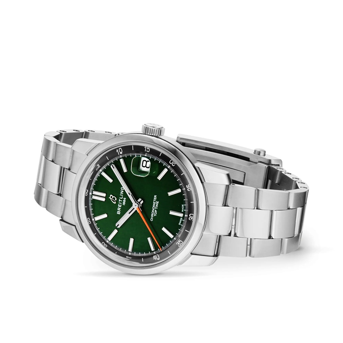 Orologio Breitling Top Time B31 38mm Uomo Verde Acciaio Inox AB3113171L1A1 - immagine 3