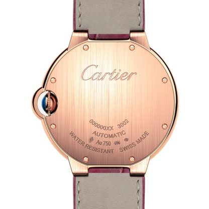 Orologio Cartier Ballon Bleu De 36mm Oro Rosa Diamanti Pelle WJBB0034 - immagine 5