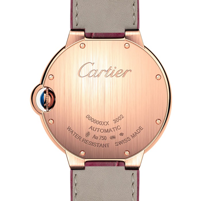Orologio Cartier Ballon Bleu De 36mm Oro Rosa Diamanti Pelle WJBB0034 - immagine 5