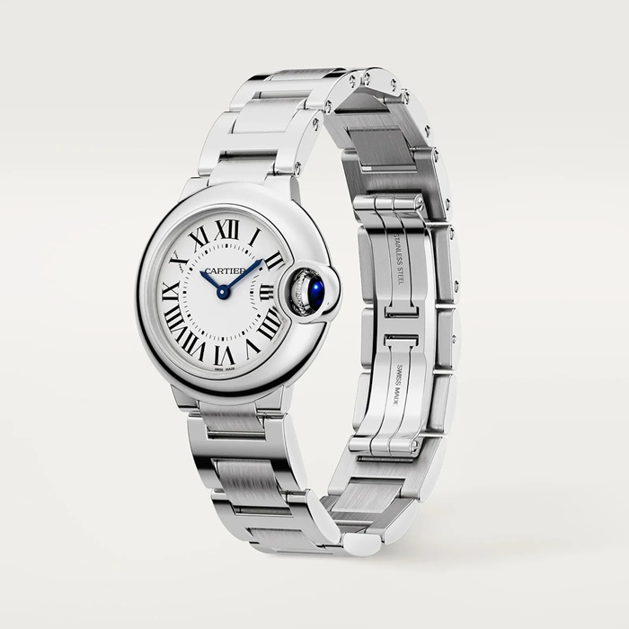 Orologio Cartier Ballon Bleu De Cartier 28 mm Movimento al quarzo Cassa in acciaio WSBB0073 - immagine 2