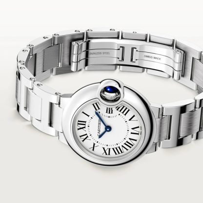 Orologio Cartier Ballon Bleu De Cartier 28 mm Movimento al quarzo Cassa in acciaio WSBB0073 - immagine 4