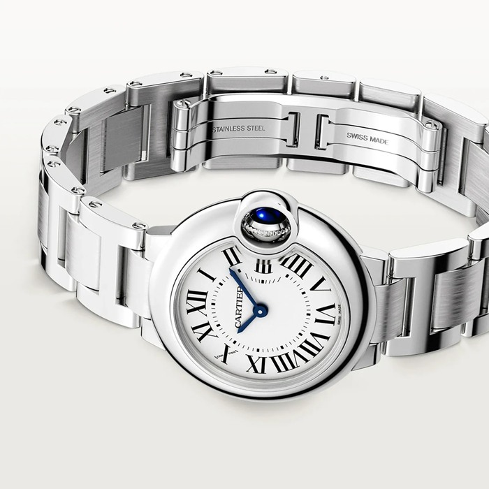Orologio Cartier Ballon Bleu De Cartier 28 mm Movimento al quarzo Cassa in acciaio WSBB0073 - immagine 4