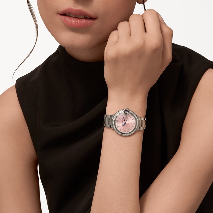 Orologio Cartier Ballon Bleu De Cartier 33 mm Carica automatica Cassa in acciaio W4BB0037 - immagine 4