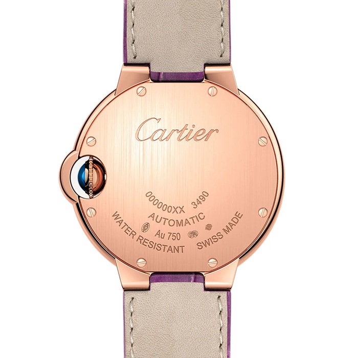 Orologio Cartier Ballon Bleu De Cartier 33 mm Movimento automatico Oro rosa Diamanti Pelle WE902066 - immagine 3