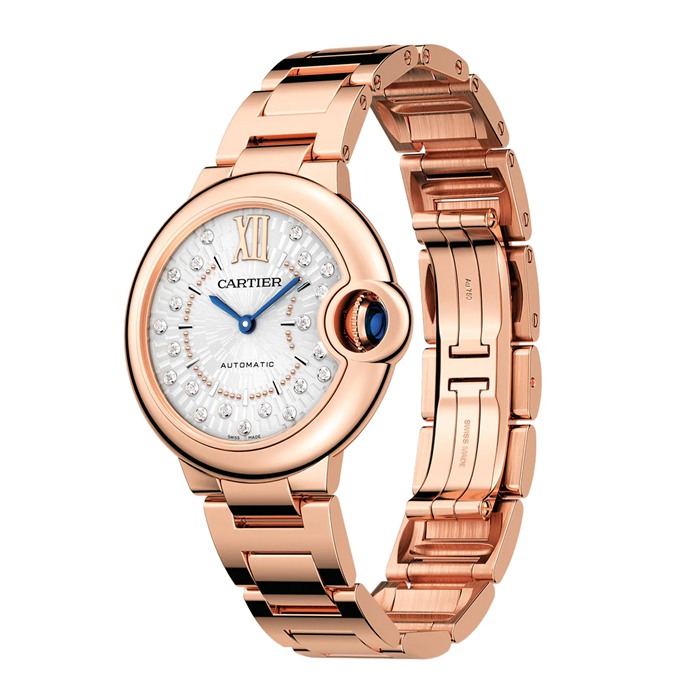 Orologio Cartier Ballon Bleu De Cartier 33 mm Movimento meccanico a carica automatica Oro rosa WGBB0054 - immagine 2