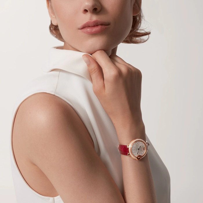 Orologio Cartier Ballon Bleu De Cartier 33 mm Movimento meccanico a carica automatica Oro rosa WJBB0080 - immagine 2