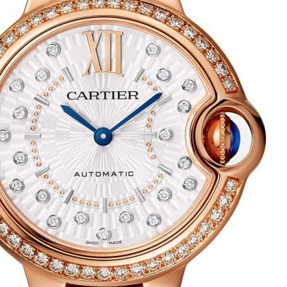 Orologio Cartier Ballon Bleu De Cartier 33 mm Movimento meccanico a carica automatica Oro rosa WJBB0080 - immagine 3