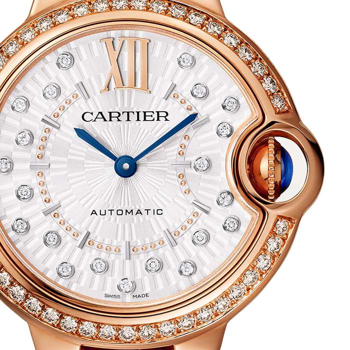 Orologio Cartier Ballon Bleu De Cartier 33 mm Movimento meccanico a carica automatica Oro rosa WJBB0080 - immagine 3