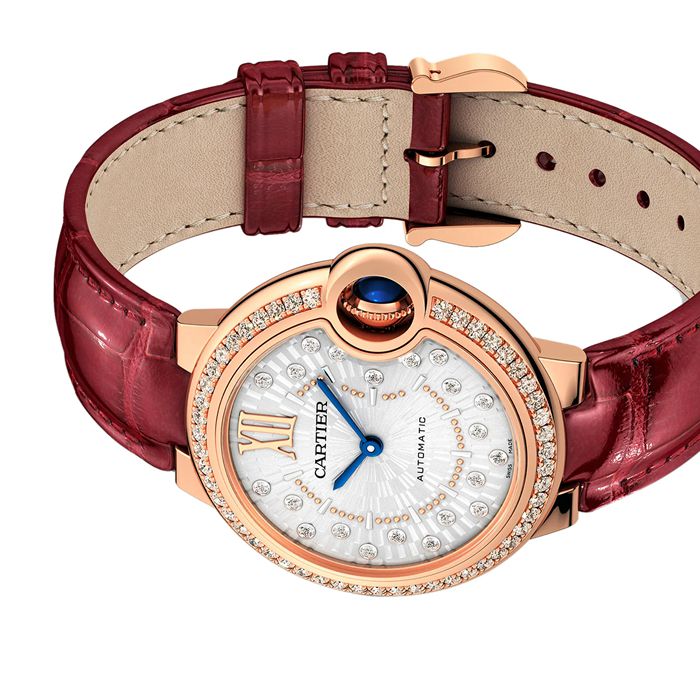 Orologio Cartier Ballon Bleu De Cartier 33 mm Movimento meccanico a carica automatica Oro rosa WJBB0080 - immagine 4