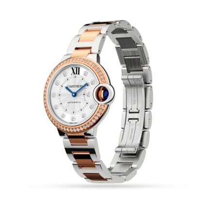 Orologio Cartier Ballon Bleu De Cartier 33 mm Movimento meccanico a carica automatica in acciaio Oro rosa W3BB0023 - immagine 2