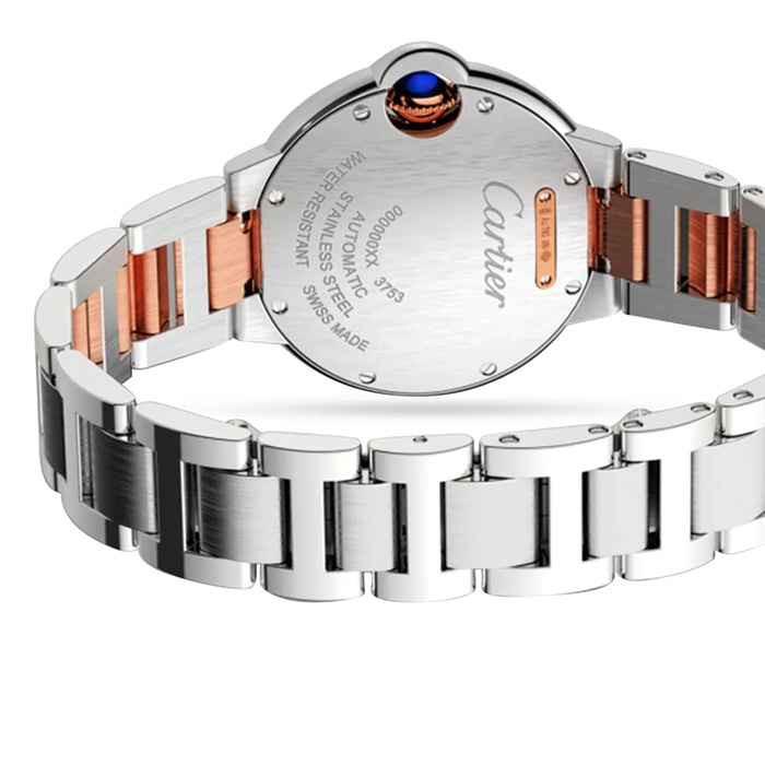 Orologio Cartier Ballon Bleu De Cartier 33 mm Movimento meccanico a carica automatica in acciaio Oro rosa W3BB0023 - immagine 3