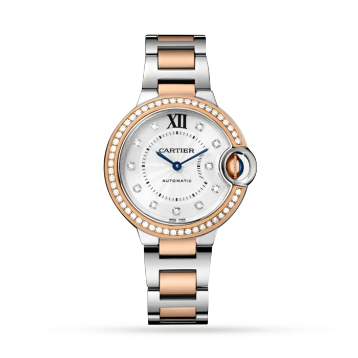 Orologio Cartier Ballon Bleu De Cartier 33 mm Movimento meccanico a carica automatica in acciaio Oro rosa W3BB0023
