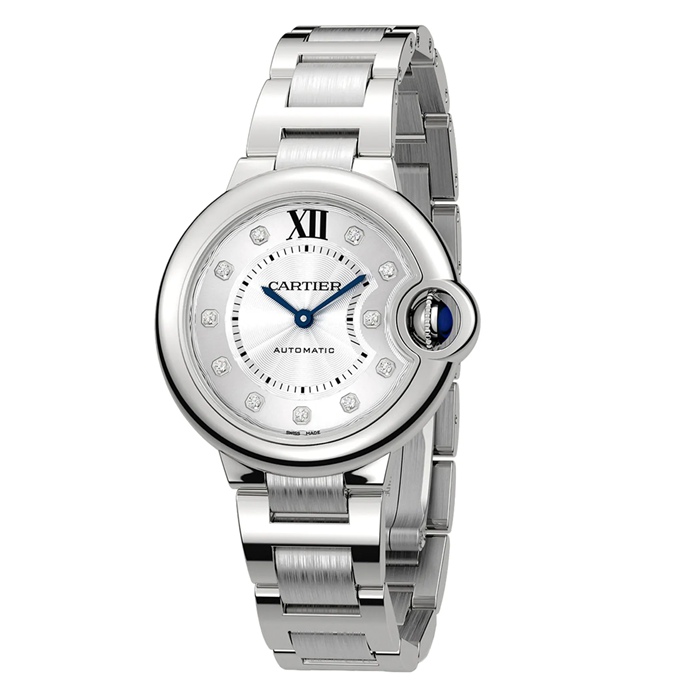 Orologio Cartier Ballon Bleu De Cartier 33mm Movimento automatico Acciaio Diamanti W4BB0021 - immagine 2