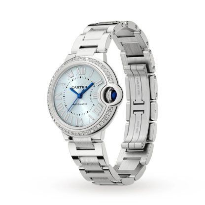 Orologio Cartier Ballon Bleu De Cartier 33mm Movimento automatico Acciaio Diamanti W4BB0028 - immagine 2