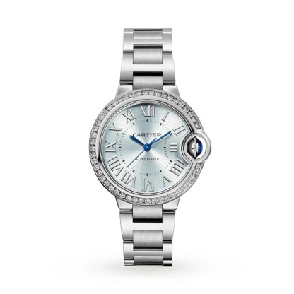 Orologio Cartier Ballon Bleu De Cartier 33mm Movimento automatico Acciaio Diamanti W4BB0028
