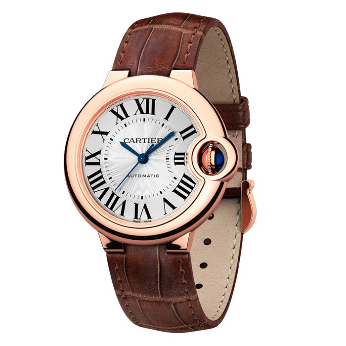 Orologio Cartier Ballon Bleu De Cartier 33mm Movimento automatico Pelle Oro Rosa W6920097 - immagine 2