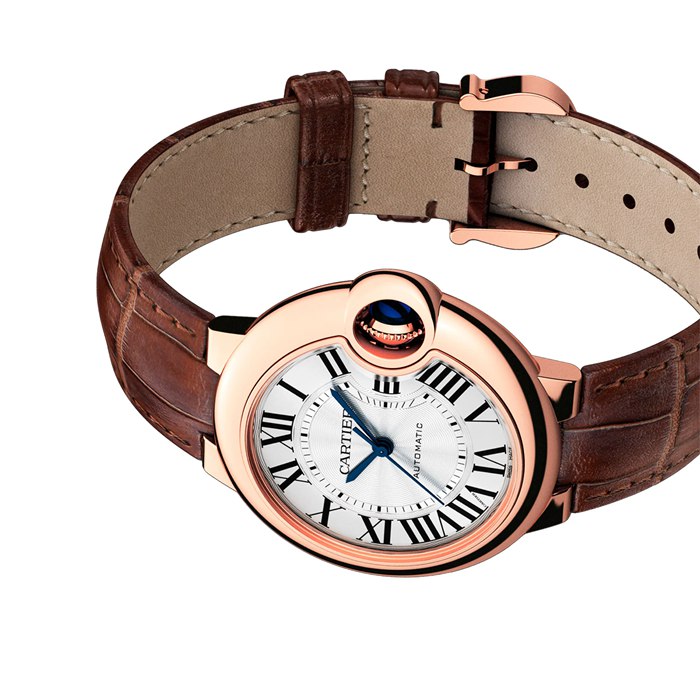 Orologio Cartier Ballon Bleu De Cartier 33mm Movimento automatico Pelle Oro Rosa W6920097 - immagine 4