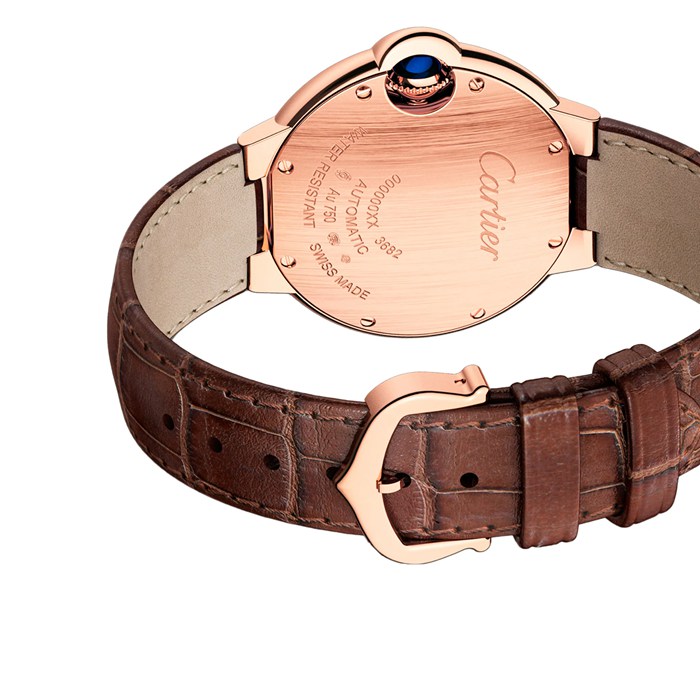Orologio Cartier Ballon Bleu De Cartier 33mm Movimento automatico Pelle Oro Rosa W6920097 - immagine 5