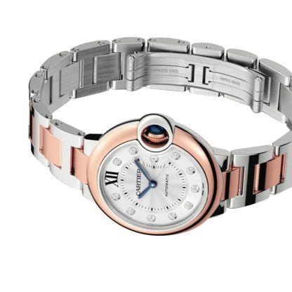 Orologio Cartier Ballon Bleu De Cartier 33mm Movimento meccanico a carica automatica Acciaio Oro Rosa W3BB0021 - immagine 2