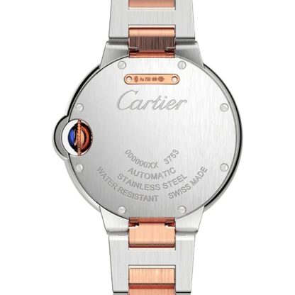Orologio Cartier Ballon Bleu De Cartier 33mm Movimento meccanico a carica automatica Acciaio Oro Rosa W3BB0021 - immagine 4