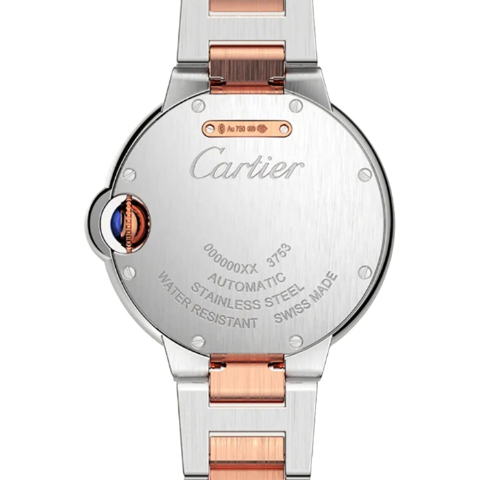 Orologio Cartier Ballon Bleu De Cartier 33mm Movimento meccanico a carica automatica Acciaio Oro Rosa W3BB0021 - immagine 4