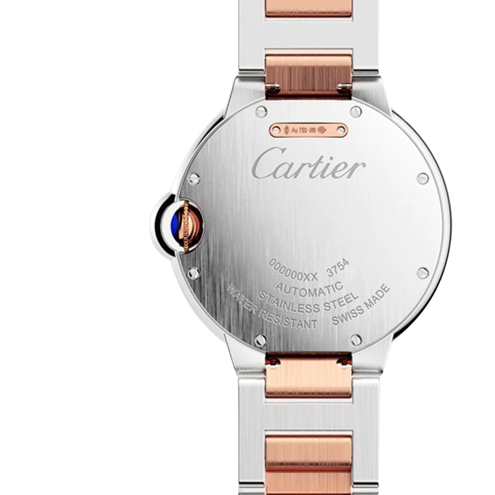 Orologio Cartier Ballon Bleu De Cartier Movimento meccanico 36 Mm con carica automatica Cassa in acciaio Oro Rosa W2BB0033 - immagine 3