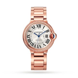 Orologio Cartier Ballon Bleu De Cartier Movimento meccanico 36 mm con carica automatica Oro Rosa Diamanti WJBB0064