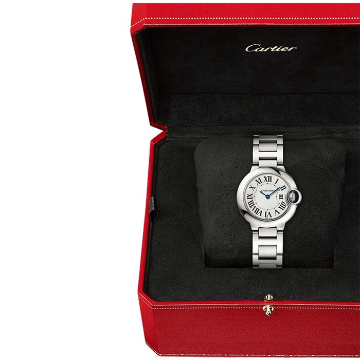 Orologio Cartier Ballon Bleu de Cartier 28 mm movimento al quarzo cassa in acciaio WSBB0067 - immagine 3