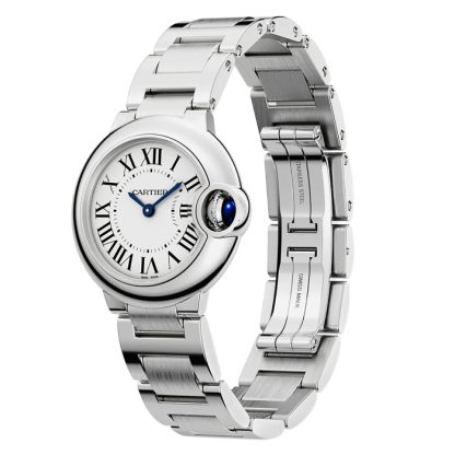 Orologio Cartier Ballon Bleu de Cartier 28 mm movimento al quarzo cassa in acciaio WSBB0067 - immagine 4