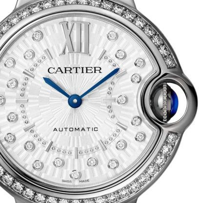 Orologio Cartier Ballon Bleu de Cartier 33 mm movimento meccanico a carica automatica W4BB0035 - immagine 5