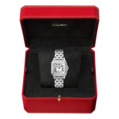 Orologio Cartier Panthère De Cartier Modello Medio Movimento al quarzo Acciaio WSPN0007 - immagine 3