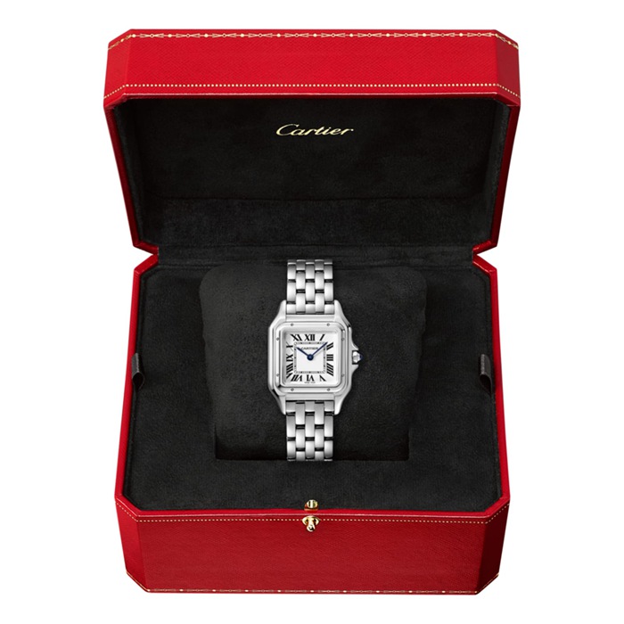 Orologio Cartier Panthère De Cartier Modello Medio Movimento al quarzo Acciaio WSPN0015 - immagine 3