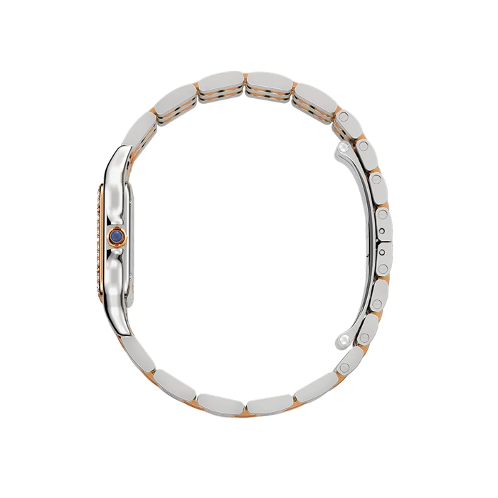 Orologio Cartier Panthère De Cartier Modello Medio Movimento al quarzo Oro Rosa Acciaio Diamanti W3PN0010 - immagine 4