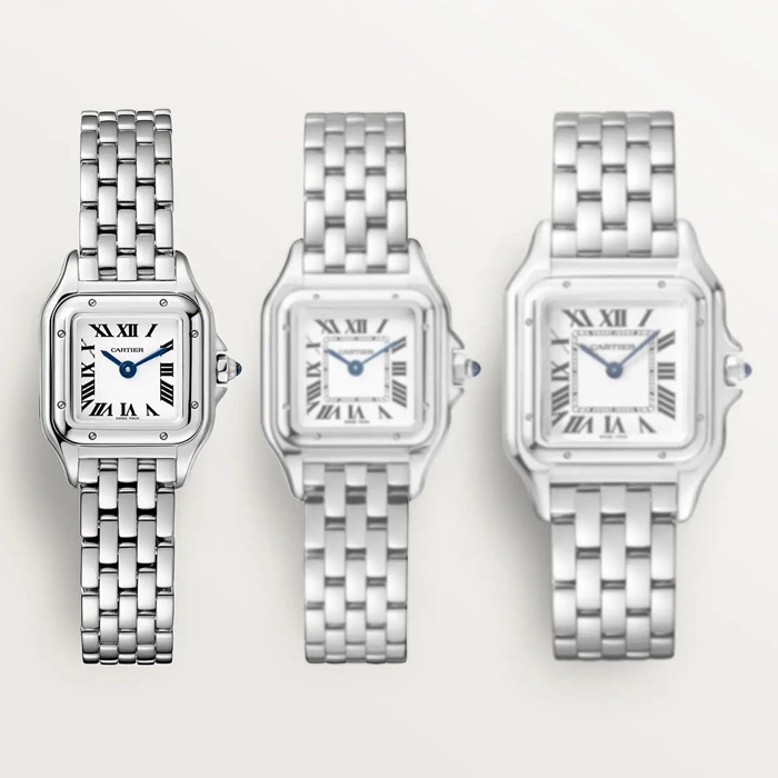 Orologio Cartier Panthère De Cartier Modello Mini Movimento al quarzo Acciaio WSPN0012 - immagine 3
