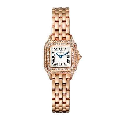 Orologio Cartier Panthère De Cartier Modello Mini Movimento al quarzo Oro Rosa WJPN0045 - immagine 3