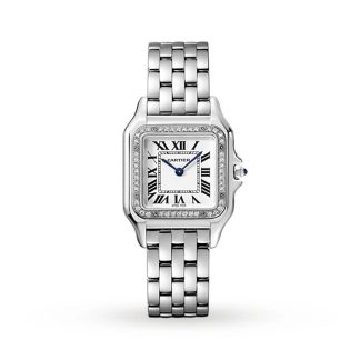 Orologio Cartier Panthère De Cartier Modello medio Movimento al quarzo Acciaio Diamanti W4PN0008