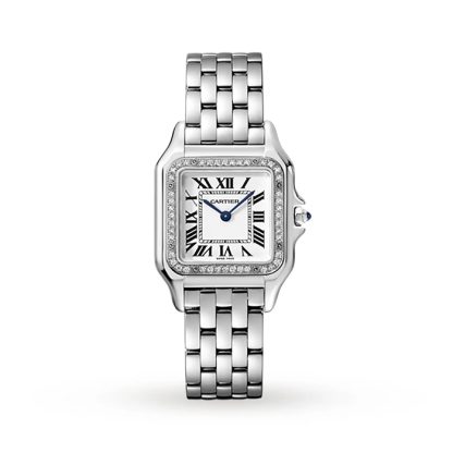 Orologio Cartier Panthère De Cartier Modello medio Movimento al quarzo Acciaio Diamanti W4PN0008
