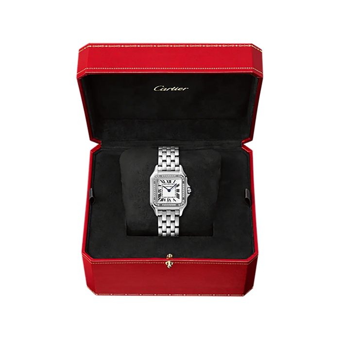 Orologio Cartier Panthère De Cartier Modello medio Movimento al quarzo Acciaio Diamanti W4PN0018 - immagine 2