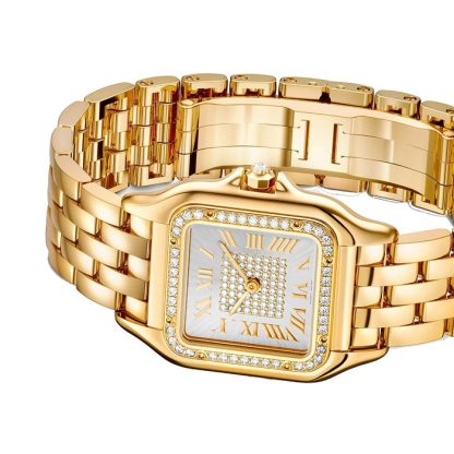 Orologio Cartier Panthère De Cartier Modello medio Movimento al quarzo Oro giallo 18 carati WJPN0043 - immagine 4