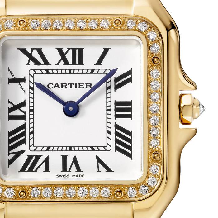 Orologio Cartier Panthère De Cartier Modello medio Movimento al quarzo Oro giallo Diamanti WJPN0016 - immagine 2