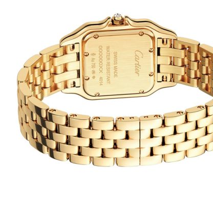 Orologio Cartier Panthère De Cartier Modello medio Movimento al quarzo Oro giallo Diamanti WJPN0016 - immagine 4