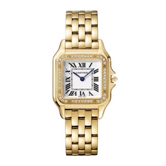 Orologio Cartier Panthère De Cartier Modello medio Movimento al quarzo Oro giallo Diamanti WJPN0016