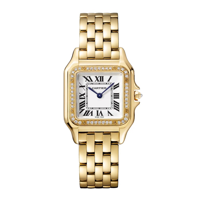 Orologio Cartier Panthère De Cartier Modello medio Movimento al quarzo Oro giallo Diamanti WJPN0016