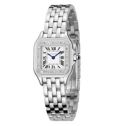 Orologio Cartier Panthère De Cartier Modello piccolo Movimento al quarzo Acciaio Diamanti W4PN0016 - immagine 2