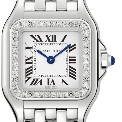 Orologio Cartier Panthère De Cartier Modello piccolo Movimento al quarzo Acciaio Diamanti W4PN0016 - immagine 4