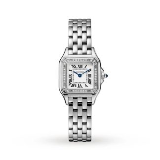 Orologio Cartier Panthère De Cartier Modello piccolo Movimento al quarzo Acciaio Diamanti W4PN0016