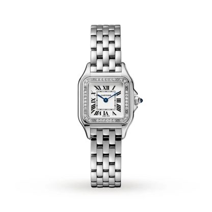 Orologio Cartier Panthère De Cartier Modello piccolo Movimento al quarzo Acciaio Diamanti W4PN0016