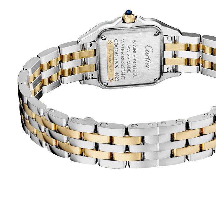 Orologio Cartier Panthere De Cartier Modello piccolo Movimento al quarzo Oro giallo Acciaio W2PN0018 - immagine 4